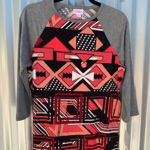 NWT Lularoe Randy Baseball Tee Top Size Medium M